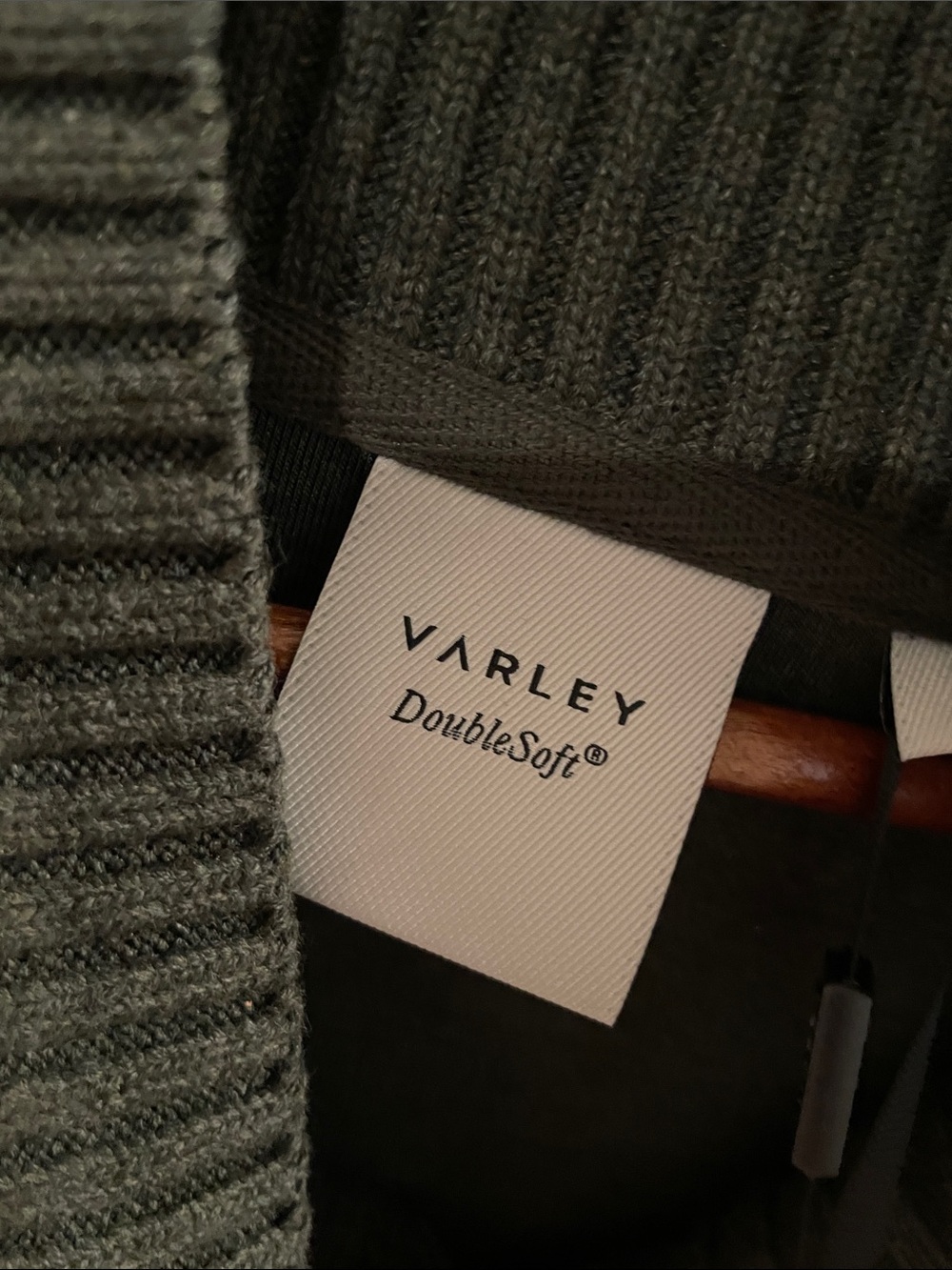 VARLEY DoubleSoft Barker High Neck Sweat Olive Marl, NWT - Picture 7 of 12